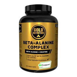 Gold Nutrition Beta-Alanine Complex - Complément alimentaire à base de bêta-alanine et créatine monohydrate Creapure® - Boîte de 120 capsules
