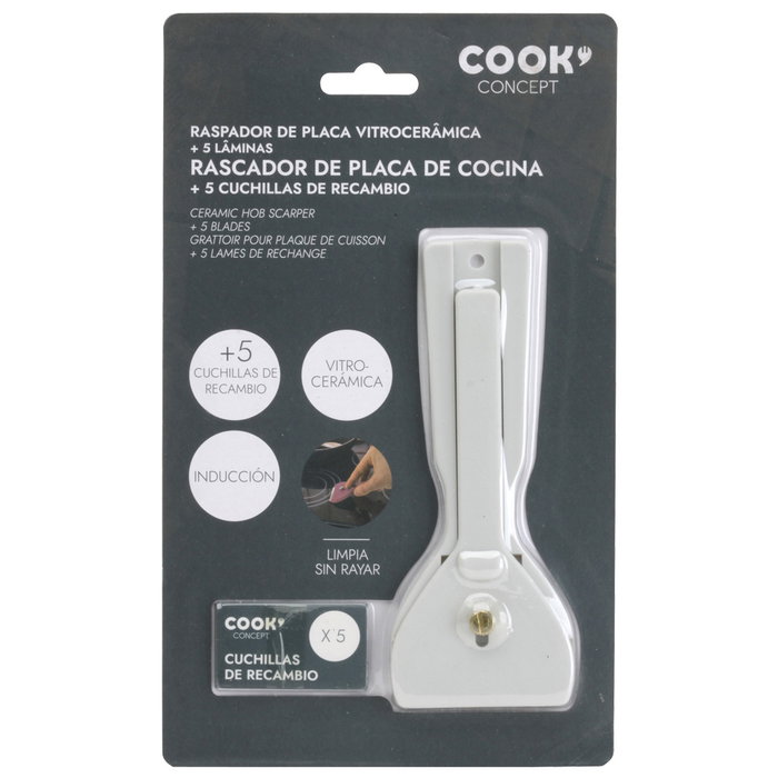 Cook Concept Lot de 5 raclettes pour vitrocéramique Cook Concept Lot de 5 raclettes pour vitrocéramique