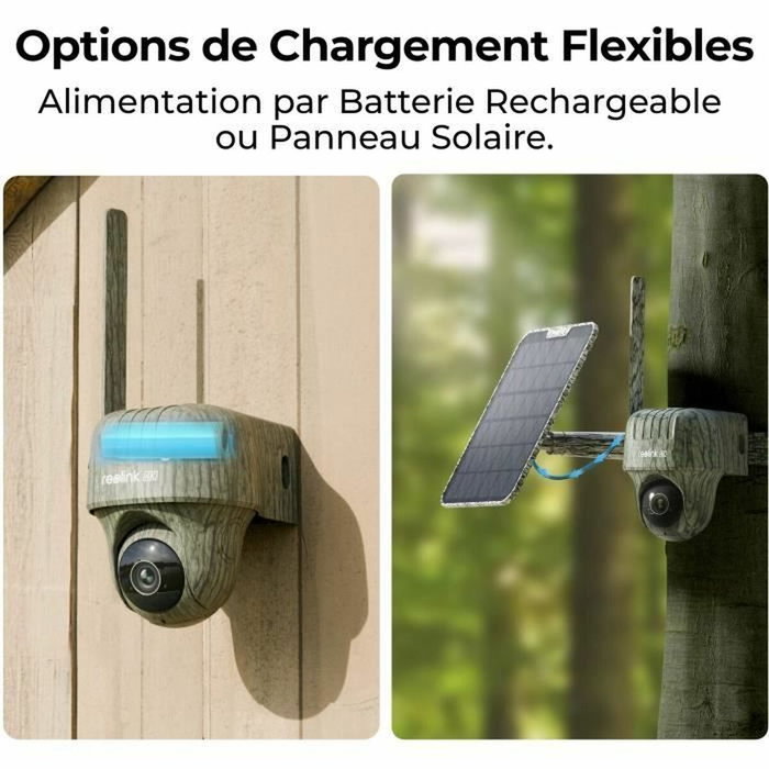 Reolink Caméra de Surveillance Extérieure Solaire G450 8 MP 4K avec Zoom 6x Gris