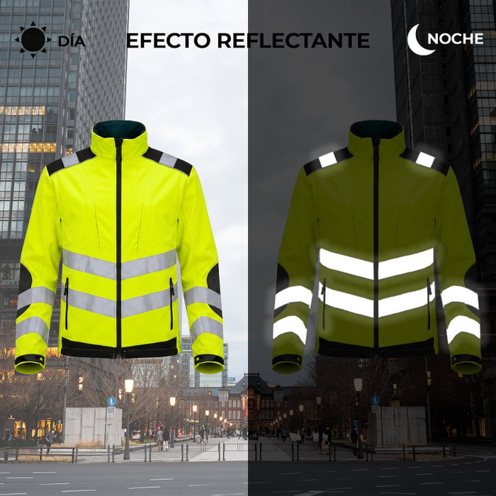 Wolfpack LINEA PROFESIONAL Chaqueta Softshell Haute Visibilité Taille S