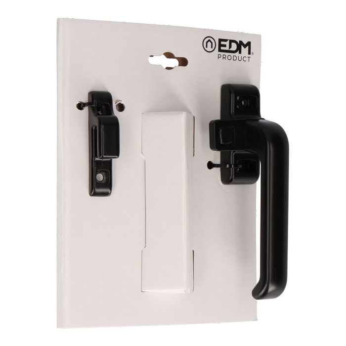Manivelle EDM 85457 6801 Noir Aluminium Droite Fermeture à pression Manivelle EDM 85457 6801 Noir Aluminium Droite Fermeture à pression