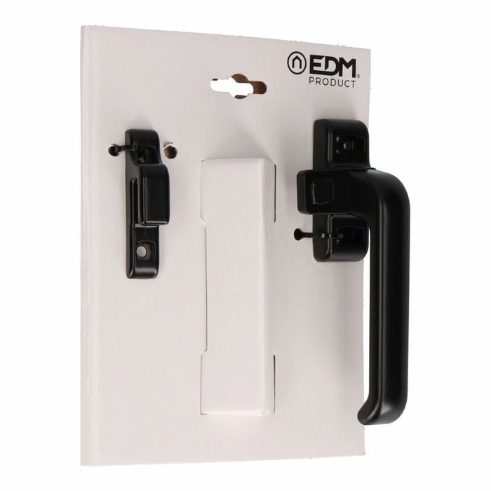 Manivelle EDM 85457 6801 Noir Aluminium Droite Fermeture à pression Manivelle EDM 85457 6801 Noir Aluminium Droite Fermeture à pression