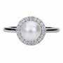 Diamonfire Bague en Argent de loi avec Perle et Zircons, Taille 16,5