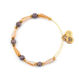 Alex And Ani Pulsera en Résine Marron avec Finition Brillante, 20cm