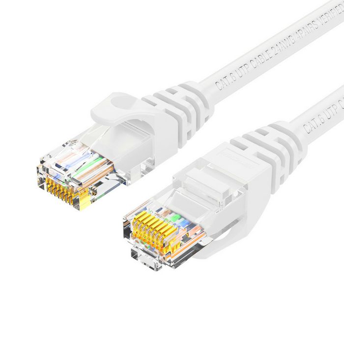 Hikvision Câble réseau Ethernet CAT6 U/UTP 24AWG cuivre nu 0.5 m gris - 10/100/1000BASE-T Gigabit Ethernet - RoHS 2.0