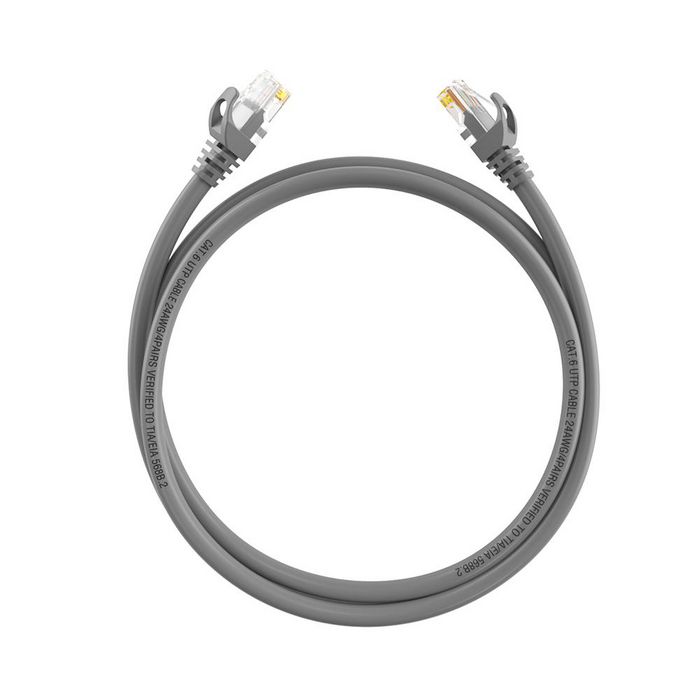 Hikvision Câble réseau Ethernet CAT6 U/UTP 24AWG cuivre nu 0.5 m gris - 10/100/1000BASE-T Gigabit Ethernet - RoHS 2.0