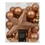 Decoris Set de 33 pièces d'accessoires de décoration pour sapin de Noël, bronze