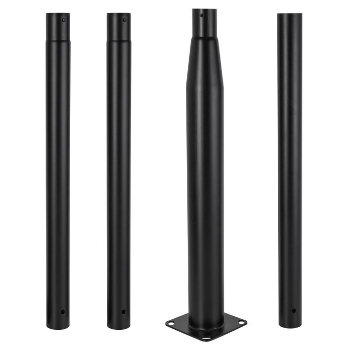 Colonne de lampadaire 4M détachable noir
