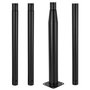 Colonne de lampadaire 4M détachable noir