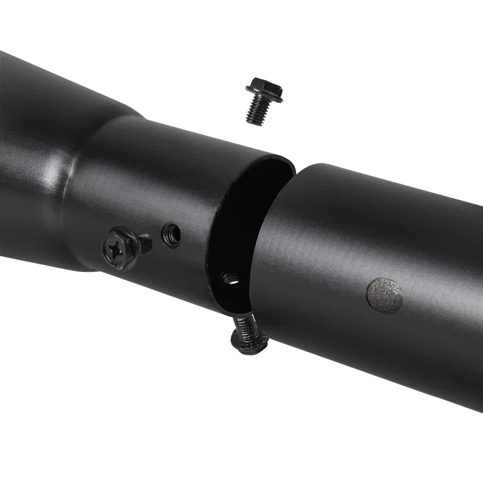 Colonne Lampadaire 4M Démontable Noir Aluminium Hauteur Réglable Base 150x150mm