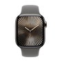 Apple Watch Series 10 42 mm boîtier titane naturel bracelet sport gris pierre GPS + Cellular A3001