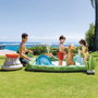 Intex Centro De Juegos Aventura Jurasica 56132 - Centre de Jeux Aquatique Gonflable Dinosaurien pour Enfants, 201 x 201 x 36 cm, avec Volcan, Balles et Disperseur d'Eau