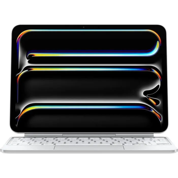 Apple Magic Keyboard pour iPad Pro 11 pouces (M4) - Clavier avec trackpad haptique, fonction USB-C, rangée de touches de fonction et protection intégrée - Français (AZERTY) - Blanc Apple Magic Keyboard pour iPad Pro 11 pouces (M4) - Clavier avec trackpad haptique, fonction USB-C, rangée de touches de fonction et protection intégrée - Français (AZERTY) - Blanc