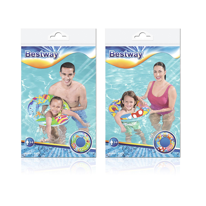 Bestway Flotteur Gonflable Décoré Designs Assortis D56 cm +3 à 6 Ans Plage et Piscine 36013