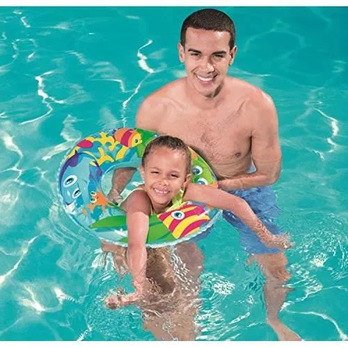 Bestway Bouée Ronde 36013 pour Enfants à Partir de 3 Ans - Jeux Piscine ou Mer - Lot de 2 Modèles Assortis - Utilisation Extérieure