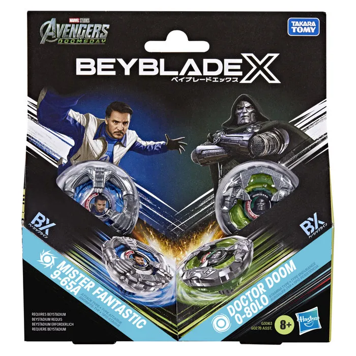 Beyblade X Starter Pack Dual Docteur Doom 0-80LO c. M. Fantastique 9-65A Beyblade X Starter Pack Dual Docteur Doom 0-80LO c. M. Fantastique 9-65A