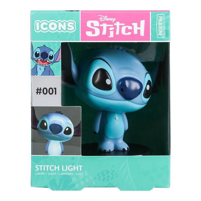 PALADONE Lampe ambiance Stitch Disney Icons 12 cm - Veilleuse enfant - Fonctionne sur 2 piles AAA