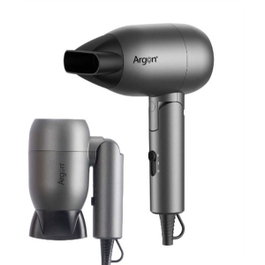 ARGON Sèche-cheveux pliable 1500W Noir mat