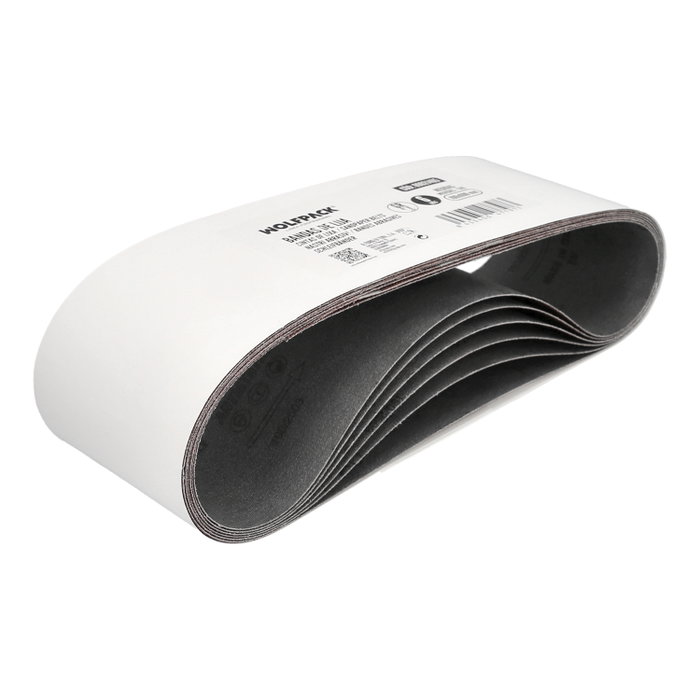 WOLFPACK LINEA PROFESIONAL Bande de lija de rechange, Grain 80, 100 x 690 mm (Pack de 6)