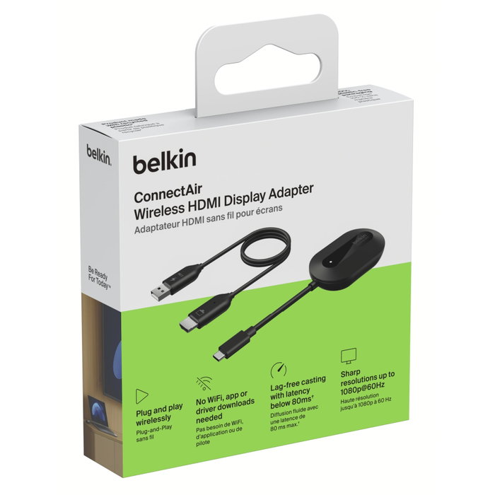 Belkin ConnectAir AVC024hqBK Adaptateur HDMI sans fil USB-C vers HDMI