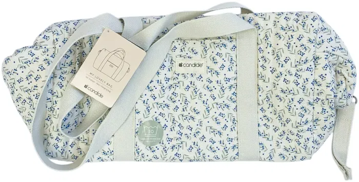 Candide Blueberry - Sac à langer pratique avec attaches poussette et lavable en machine, idéal week-end