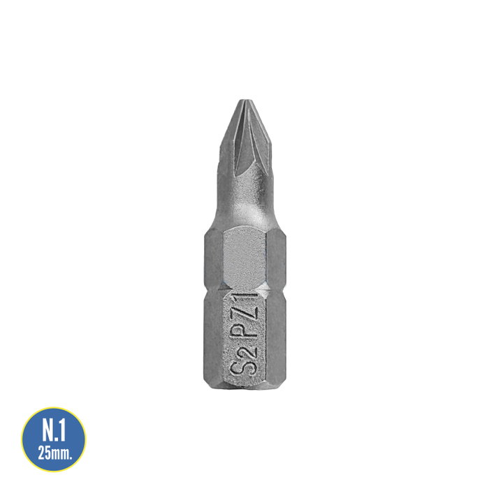 Wolfpack Linea Profesional Lot de 50 embouts Pozidriv N.1 S2 Wolfpack Linea Profesional Lot de 50 embouts Pozidriv N.1 S2