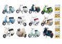Maisto Moto Vespa 1:18 - Modèles assortis