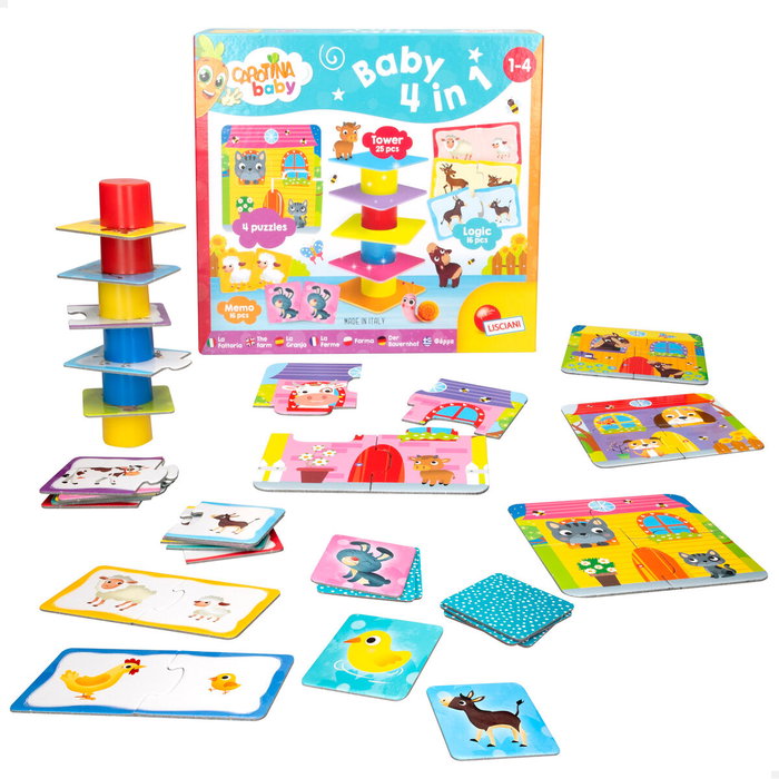 Lisciani Giochi La Ferme 4 en 1 - Coffret éducatif CAROTINA BABY
