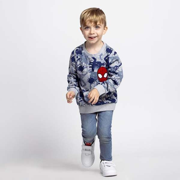 Cerdá Sweat-shirt en coton brossé avec motif Spiderman pour enfant - Taille 3 ans