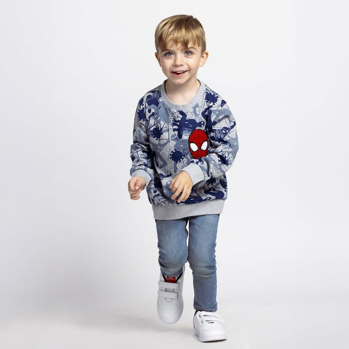 Sweat sans capuche enfant Spider-Man Gris