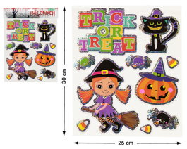 Atosa Set de Décorations d'Halloween Brillantes (8 pièces)