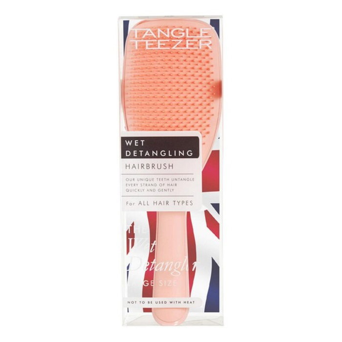 Tangle Teezer Large Wet Detangler Peach - Brosse démêlante grande pour cheveux mouillés et épais