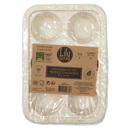 Lily Cook Set de 4 moules pour 6 muffins de 7 cm de diamètre