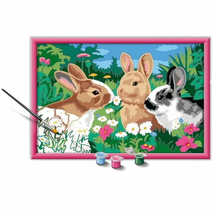 Ravensburger CreArt Kids Lapins dans le pré, Kit de peinture par numéros