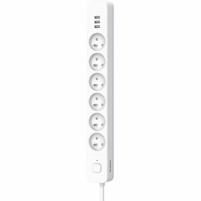 QUARX Multiprise 6 Prises avec 3 Ports USB et Interrupteur (1,5 m) QUARX Multiprise 6 Prises avec 3 Ports USB et Interrupteur (1,5 m)