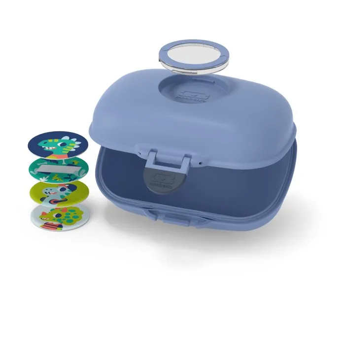 Monbento - Boite a Gouter MB Gram - Snack box hermétique compacte 600 ml sans BPA, couleur Bleu Infinity, pastilles interchangeables