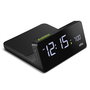 Braun BC-21-B Réveil digital avec charge sans fil 10 W et écran LCD VA, noir