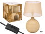 Giftdecor Lampe Rayures Terre 52 cm Céramique Tissu E27 (Set de 2)