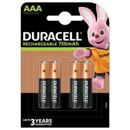 Piles Rechargeables DURACELL LR03 750 mAh AAA