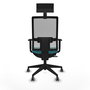 Chaise de Bureau avec Appui-tête Piqueras y Crespo 1D066G1 Turquoise