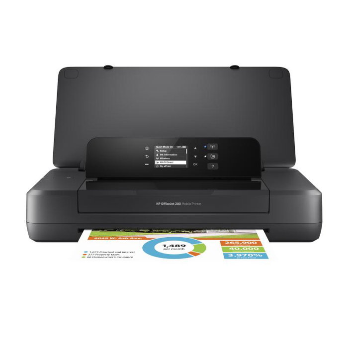 HP OfficeJet 200 Mobile Imprimante Jet d'Encre Couleur Portable, Wi-Fi, USB, CZ993A#BHC