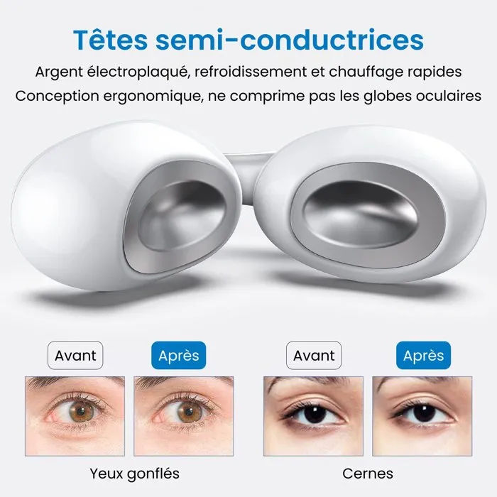 Renpho Eyespa Pods G009 Masque oculaire chaud et froid - Blanc