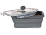 Kinvara Boîte à repas en silicone rectangulaire 540 ml gris et transparent 16.5 x 10.7 x 2.8 cm (Set de 24)