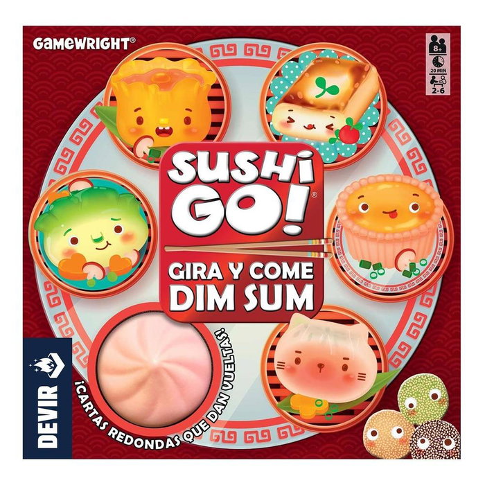 Devir Jeu de société Sushi Go Gira y Come Dim Sum - Plateau tournant, dès 8 ans, 20 min, castillan