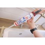 Fischer Silicona antimoisissure salle de bain blanc 280 ml, 15 ans garantie sans noircissement