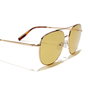Hawkers SWAG Light Gold Matcha - Lunettes de soleil aviateur unisexe - Monture métal - 55mm - Avec étui