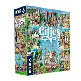 Devir Jeu de société Cities - Jeu de construction urbaine, stratégie et placement de tuiles, 2 à 4 joueurs, dès 10 ans, 35 min, version française