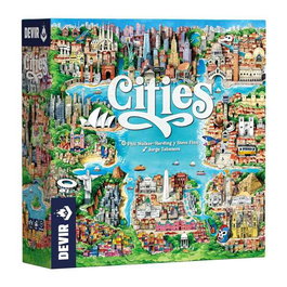 Devir - Jeu Cities - Jeu de construction de villes - Projets de construction - À partir de 3 ans