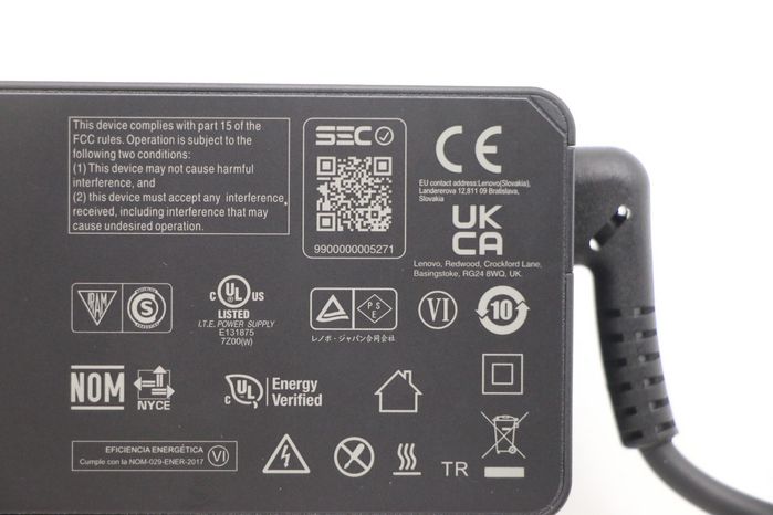 Lenovo Adaptateur Secteur 65W, Tensions multiples 20V/15V/9V/5V, Conception double port USB, Compatibilité mondiale