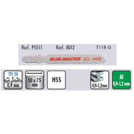 CELESA Lame de scie sauteuse 5511 T118G pour tôle extra fine (28 dents)